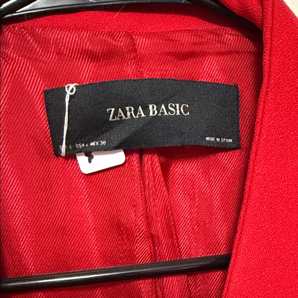 Zara Vibrant Red Longline Women's Blazer - Picture 2 of 5